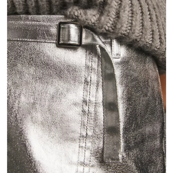 Anthropologie Maeve Metallic Mini Skirt - Picture 4 of 9